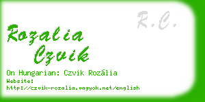 rozalia czvik business card